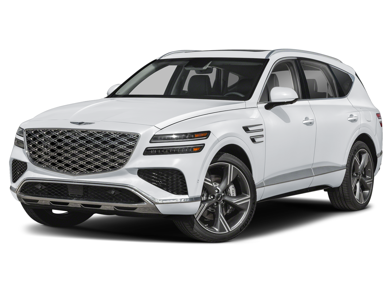 2026 Genesis GV80 2.5T Prestige in Uyuni White — front three-quarter view