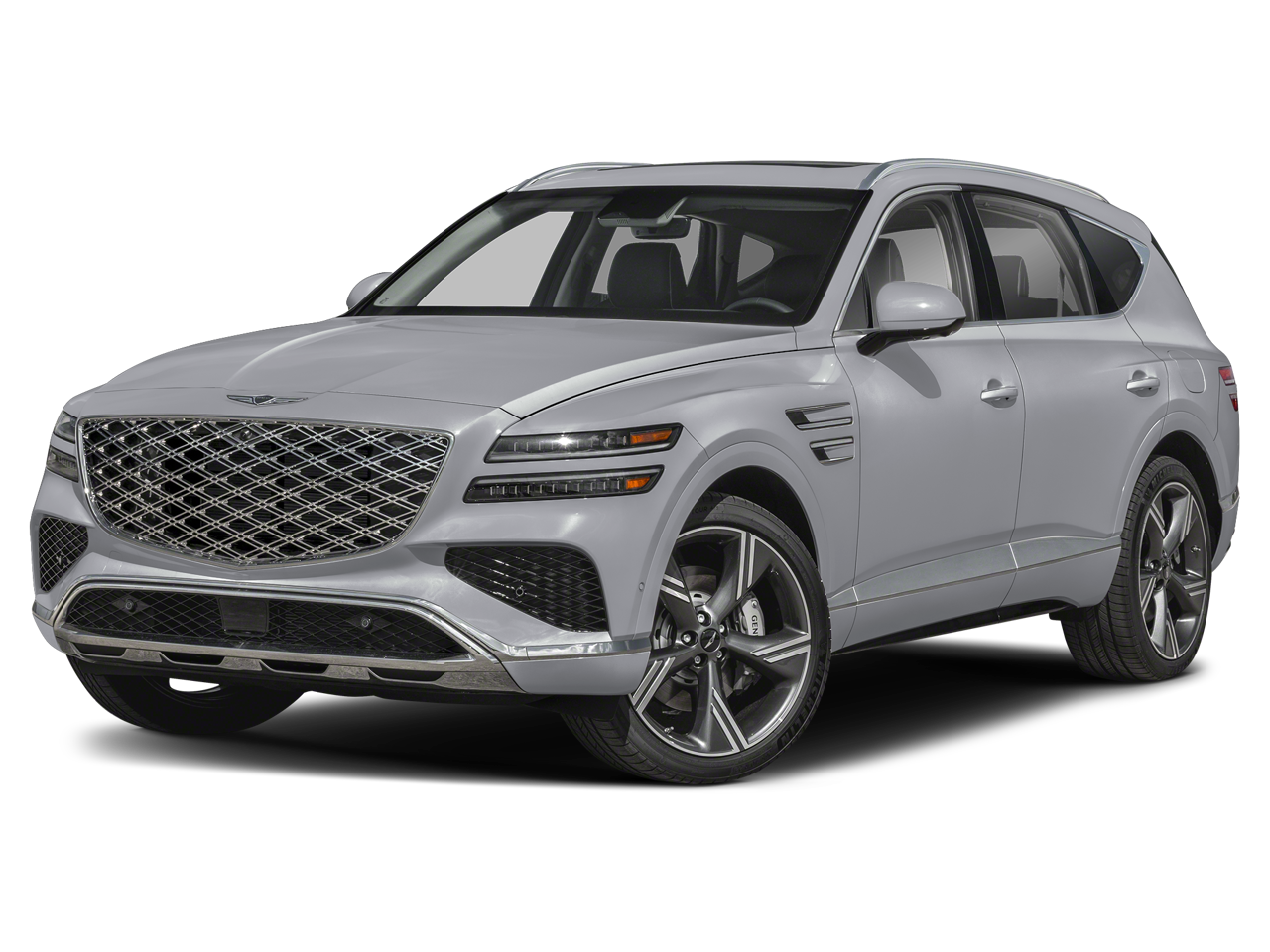 2026 Genesis GV80 2.5T Prestige in Savile Silver — front three-quarter view