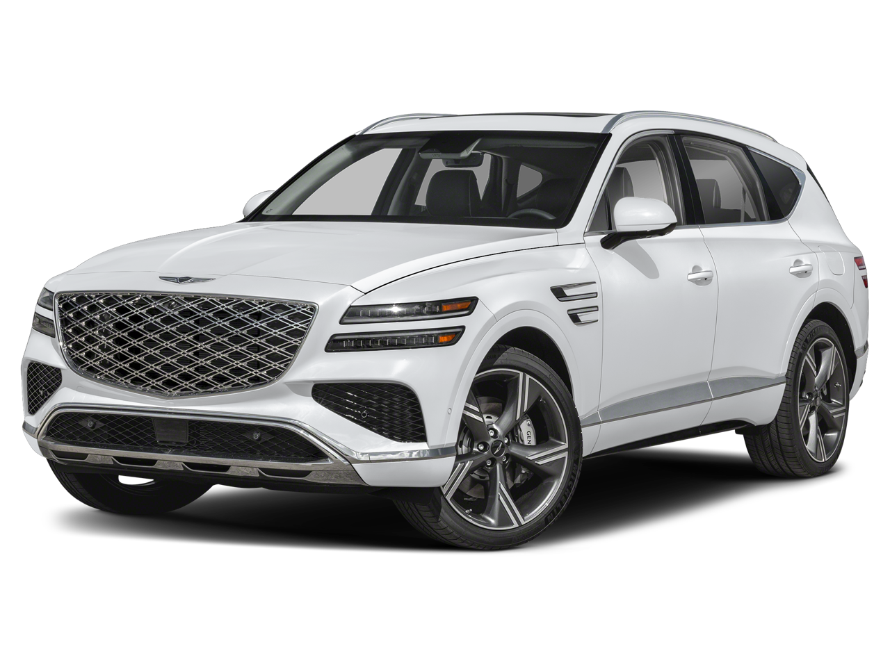 2026 Genesis GV80 2.5T Prestige in Alta White — front three-quarter view