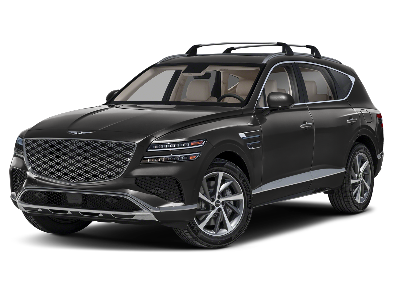 2026 Genesis GV80 2.5T Advanced in Vik Black — front three-quarter view