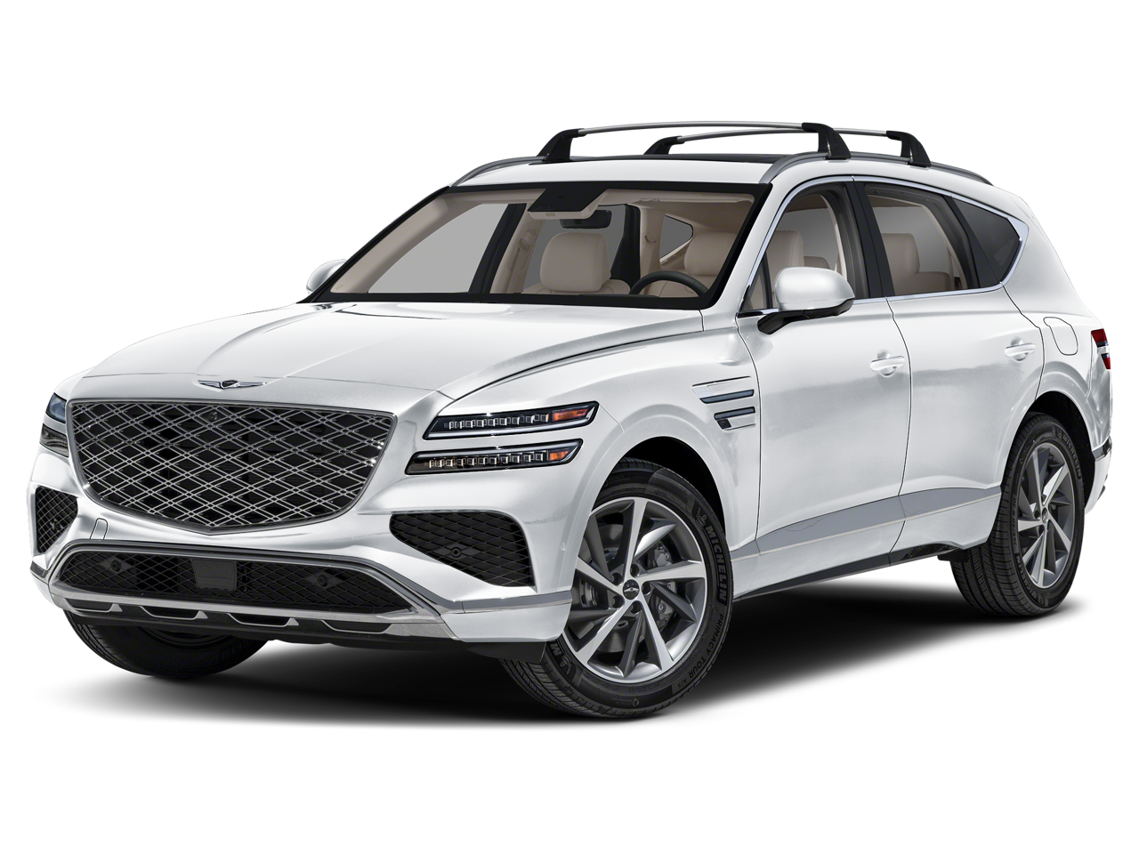 2026 Genesis GV80 2.5T Advanced in Uyuni White — front three-quarter view