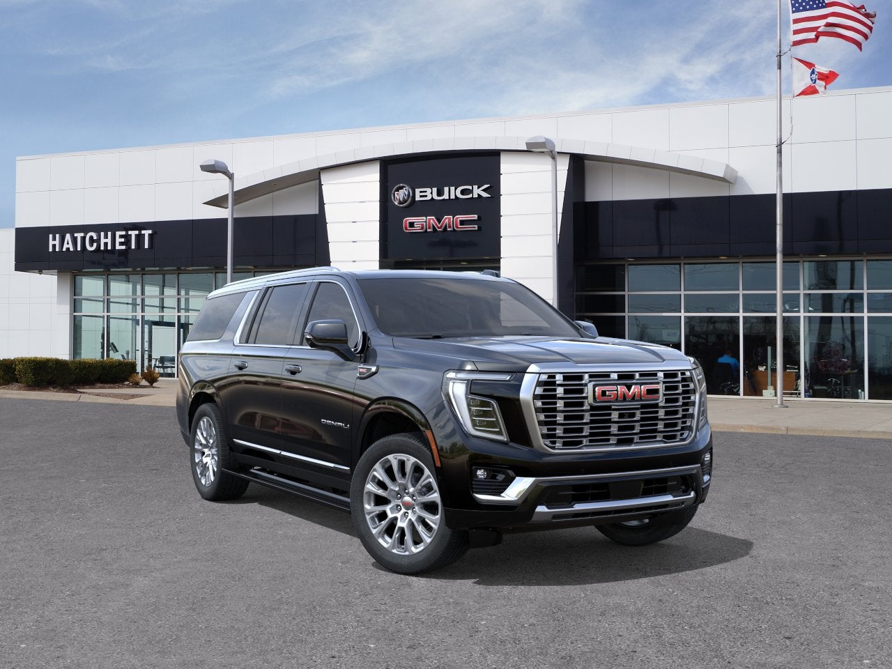 2026 GMC Yukon XL Denali in Onyx Black — front three-quarter view