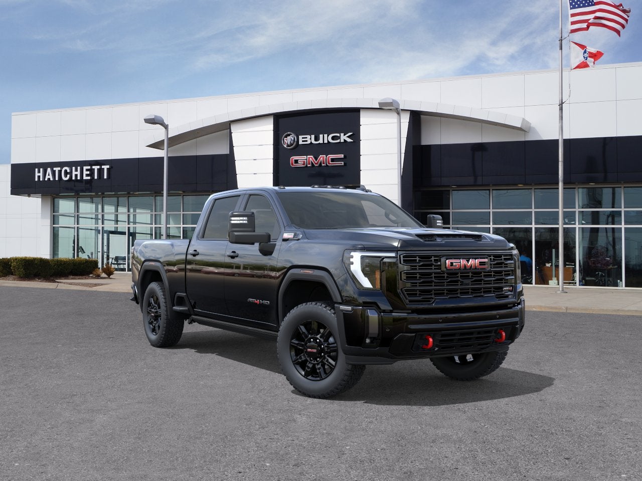 2026 GMC Sierra 2500 HD AT4 in Onyx Black — front three-quarter view
