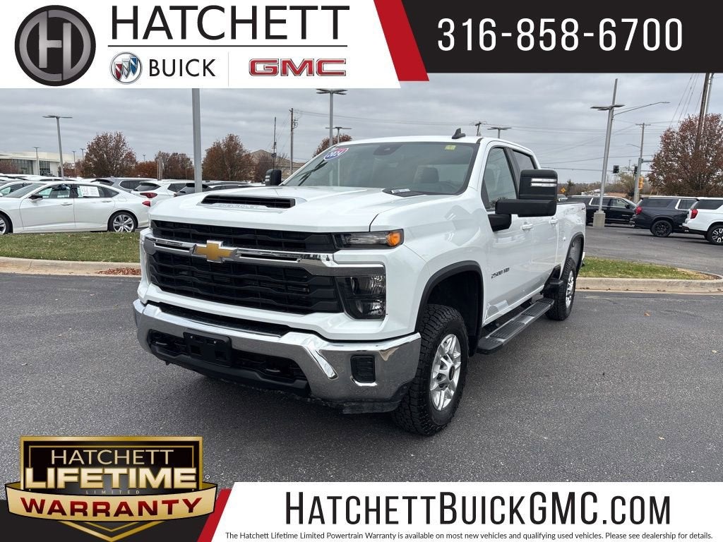 2024 Chevrolet Silverado 2500 HD LT in Summit White — front three-quarter view