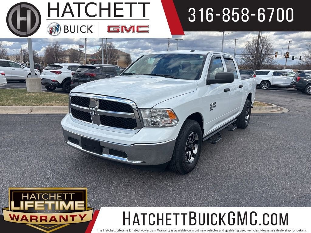 2023 RAM 1500 Classic Tradesman in White — front three-quarter view