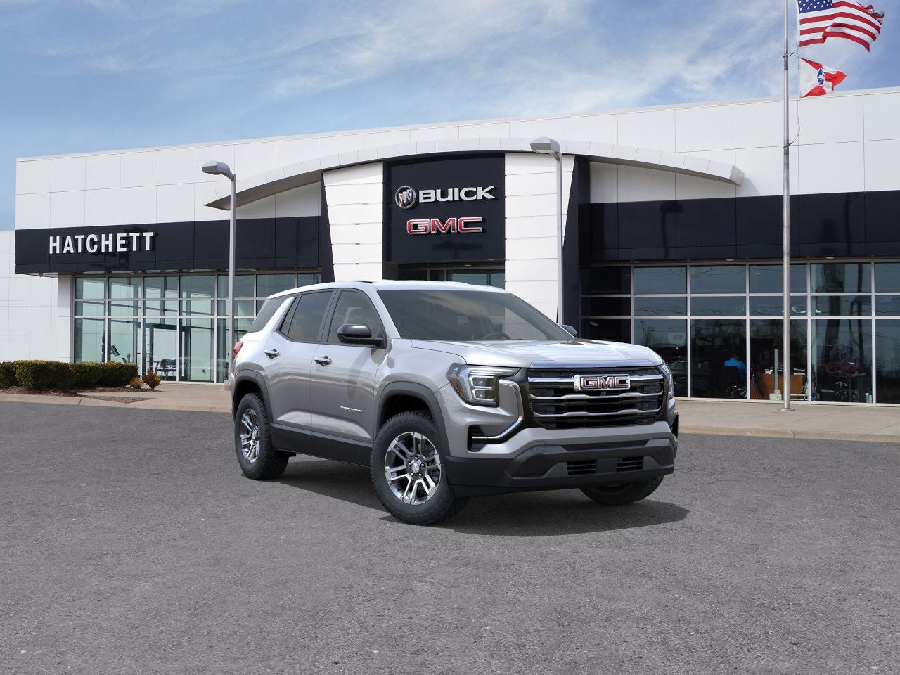 2026 GMC Terrain Elevation in Sterling Metallic — front three-quarter view