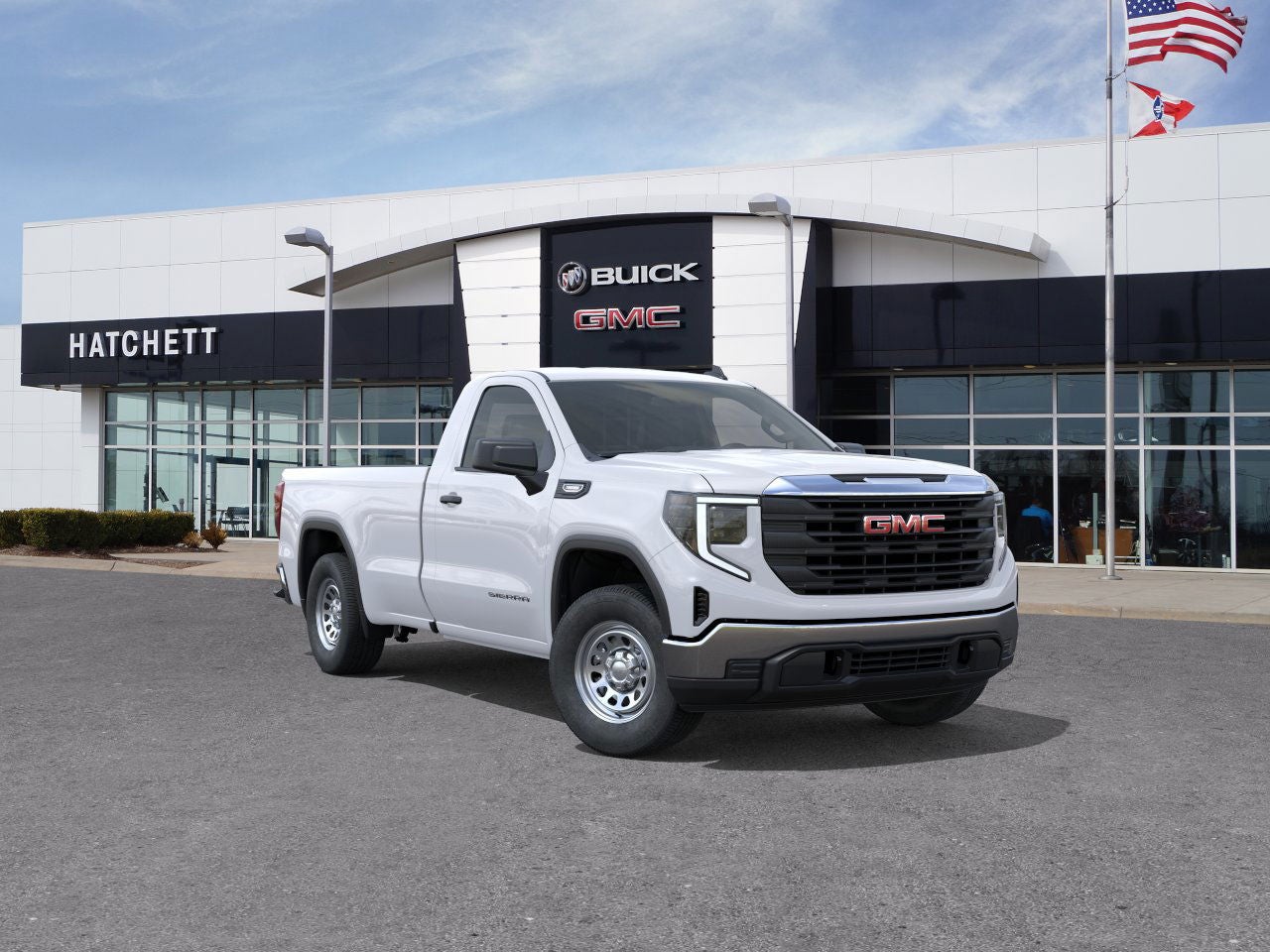 2026 GMC Sierra 1500 Pro in Summit White — front three-quarter view