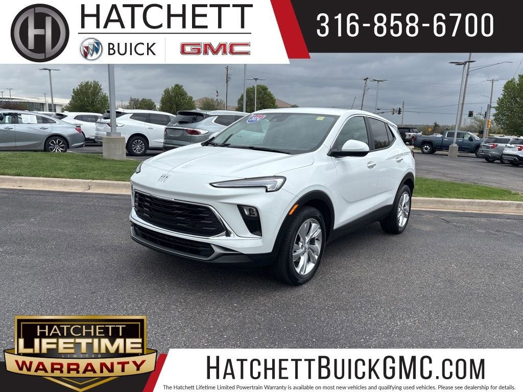 2024 Buick Encore GX Preferred in Summit White — front three-quarter view