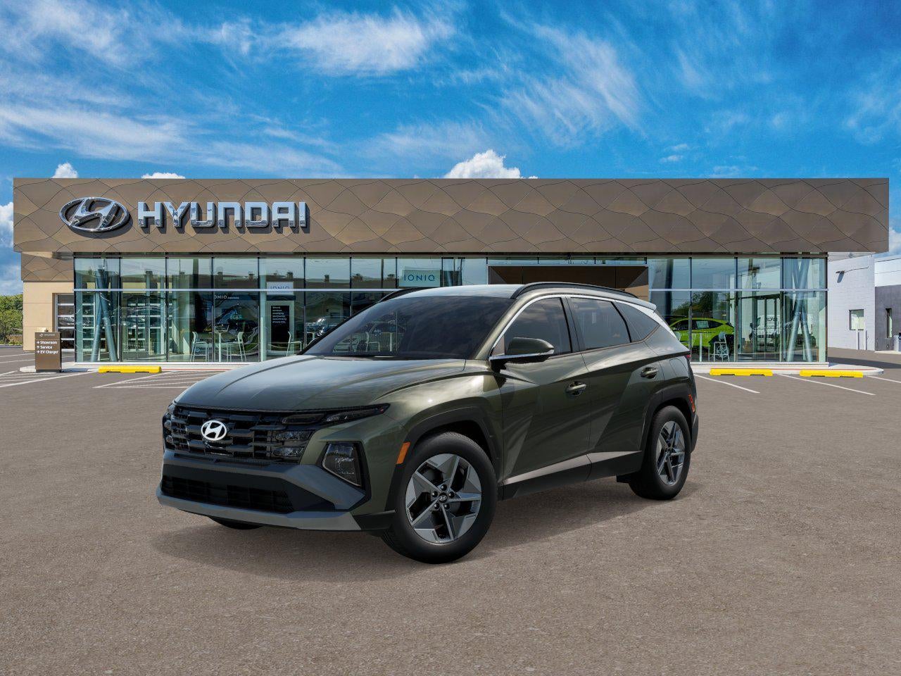 2026 Hyundai Tucson SEL FWD in Rockwood Green — front three-quarter view