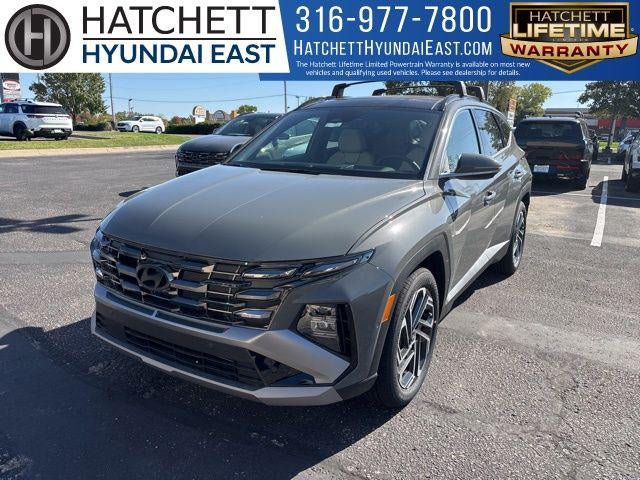 2026 Hyundai Tucson Limited FWD in Hampton Gray — front three-quarter view