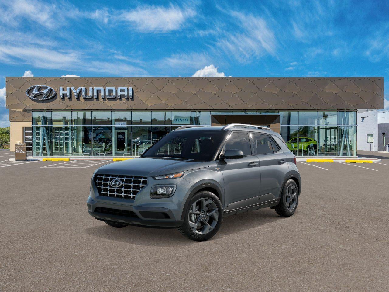 2026 Hyundai Venue SEL in Ecotronic Gray — front three-quarter view