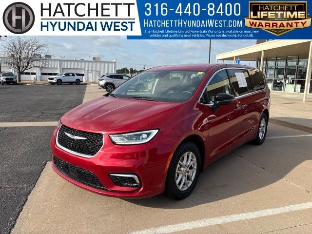 2024 Chrysler Pacifica Touring L in Red Hot Pearlcoat — front three-quarter view