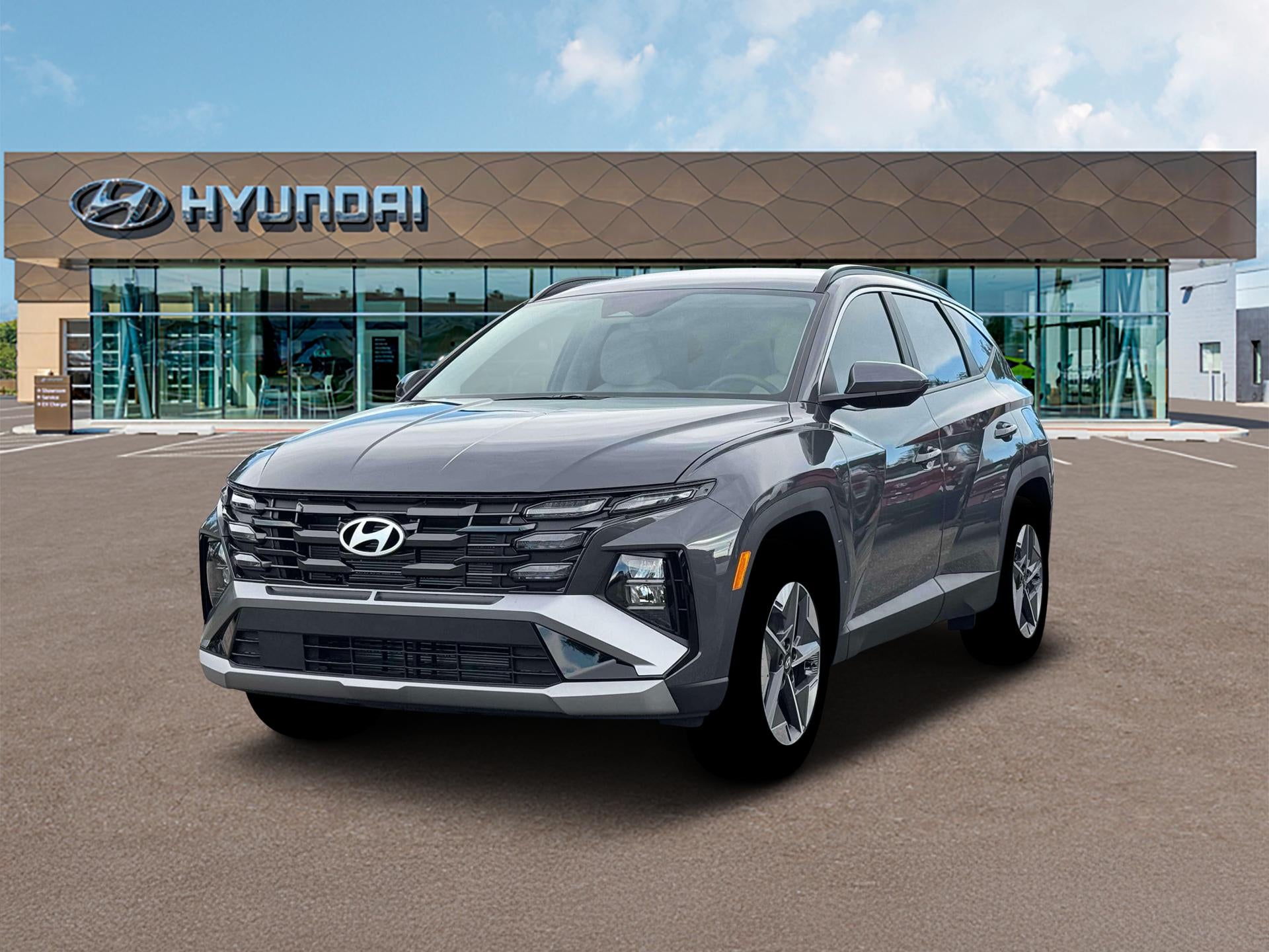 2026 Hyundai Tucson SEL FWD in Ecotronic Gray — front three-quarter view