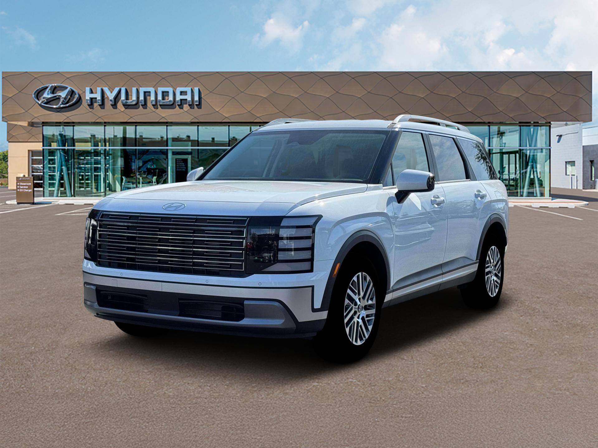 2026 Hyundai Palisade SEL AWD in Creamy White Pearl — front three-quarter view