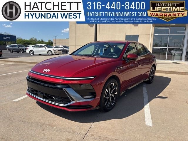 2025 Hyundai Sonata SEL in Ultimate Red — front three-quarter view