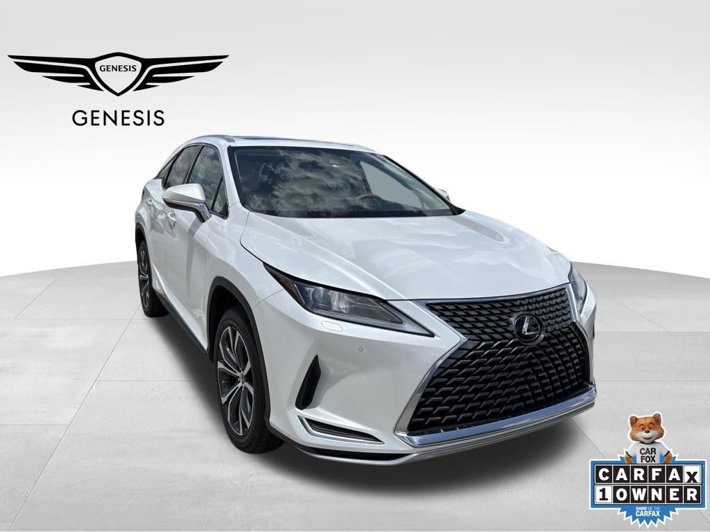 2022 Lexus RX 350 in White Pearl — front three-quarter view