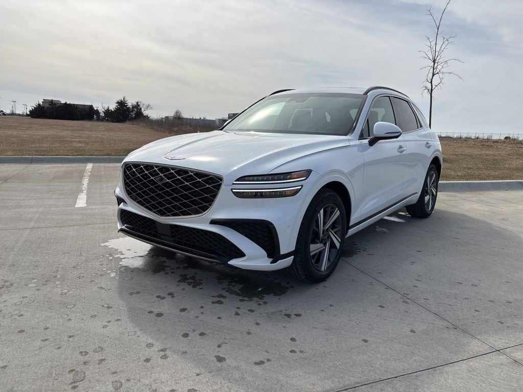 2026 Genesis GV70 3.5T Sport Advanced in Uyuni White — front three-quarter view