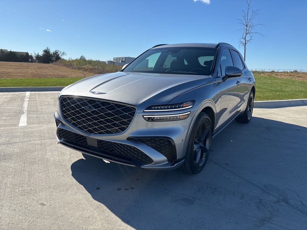 2026 Genesis GV70 2.5T Sport Prestige in Savile Silver — front three-quarter view