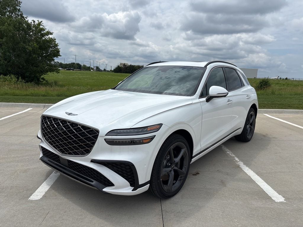 2026 Genesis GV70 2.5T Sport Prestige in Uyuni White — front three-quarter view