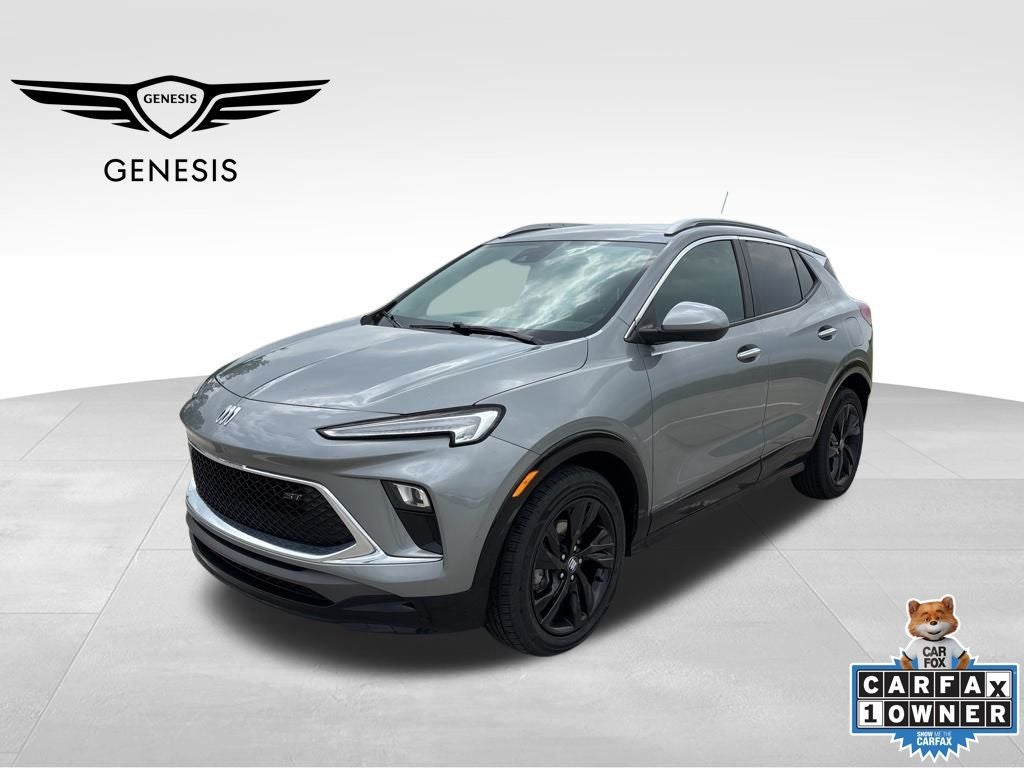 2024 Buick Encore GX Sport Touring in Moonstone Gray Metallic — front three-quarter view