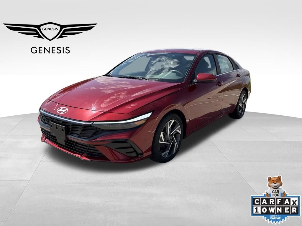 2025 Hyundai Elantra SEL Convenience in Ultimate Red — front three-quarter view