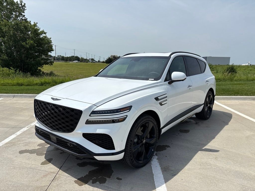 2026 Genesis GV80 3.5T Prestige Black in Uyuni White — front three-quarter view