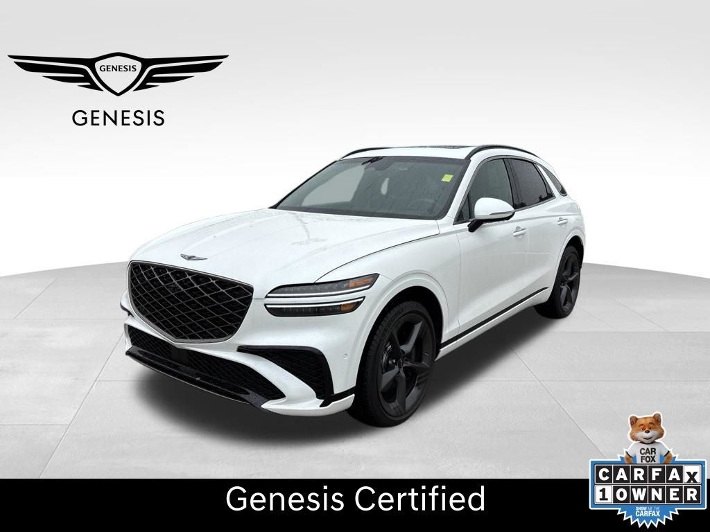 2026 Genesis GV70 2.5T Sport Prestige in Uyuni White — front three-quarter view